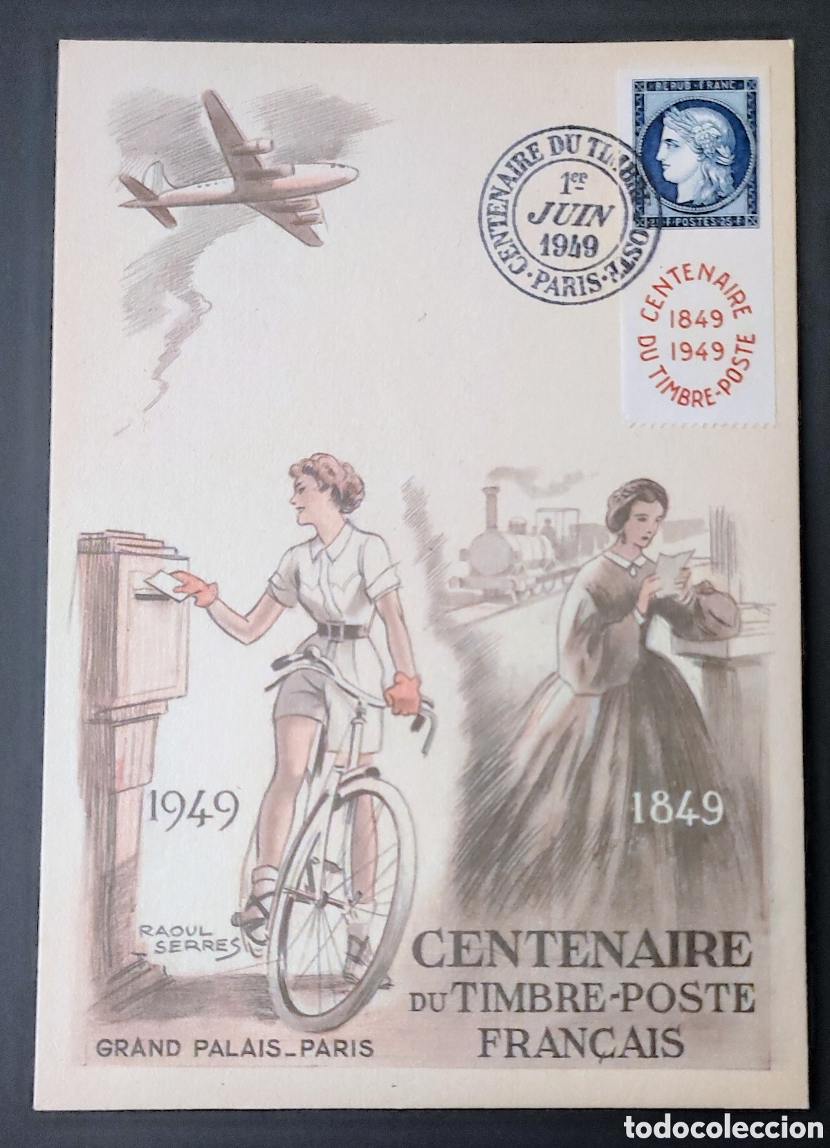 Sellos: Francia. 1949. Centenario del sello postal - Foto 1