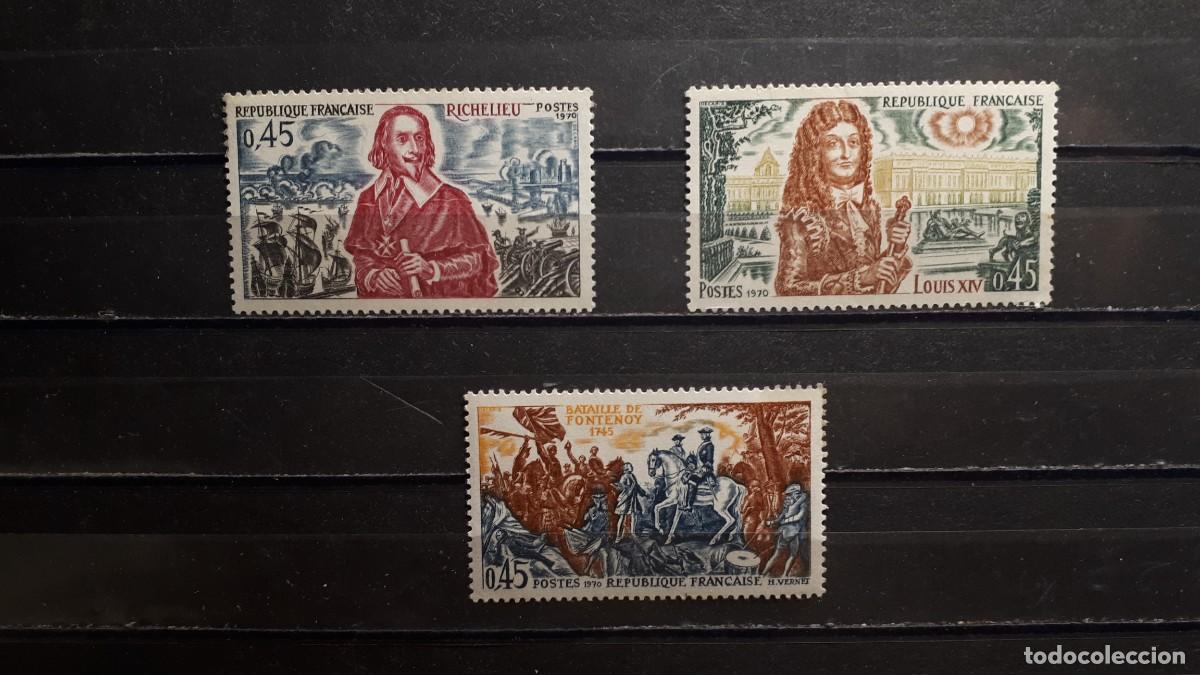 Sellos: FRANCIA. A&Ntilde;O 1970.**. YVERT 1655/7 - Foto 1