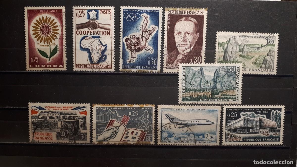 Sellos: FRANCIA. &deg;. Lote de 10 sellos a catalogar - Foto 1