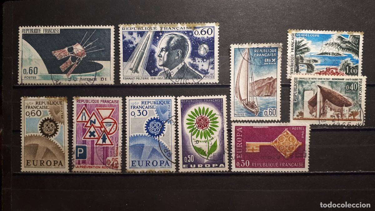 Sellos: FRANCIA. &deg;. Lote de 10 sellos a catalogar - Foto 1