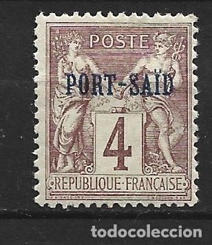 Francobolli: PORT-SAID OFICINA FRANCESA YVERT NUM. 4 ** NUEVO CON FIJASELLOS