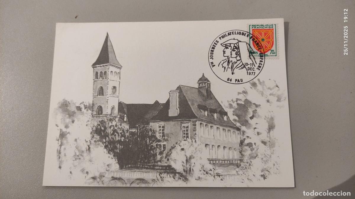 Briefmarken: FRANCIA 1977 - JORNADAS FILATELICAS - TARJES REGIONALES - CASTILLO DE PAU.