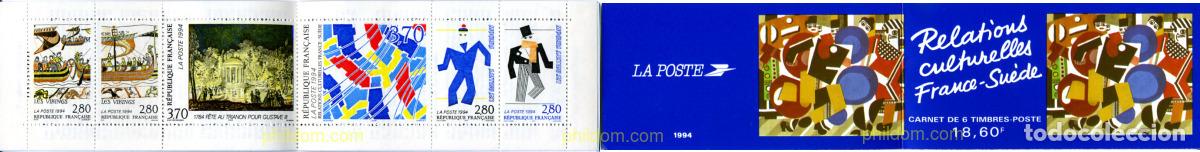 Timbres: 142637 MNH FRANCIA 1994 RELACIONES CULTURALES ENTRE FRANCIA Y SUECIA