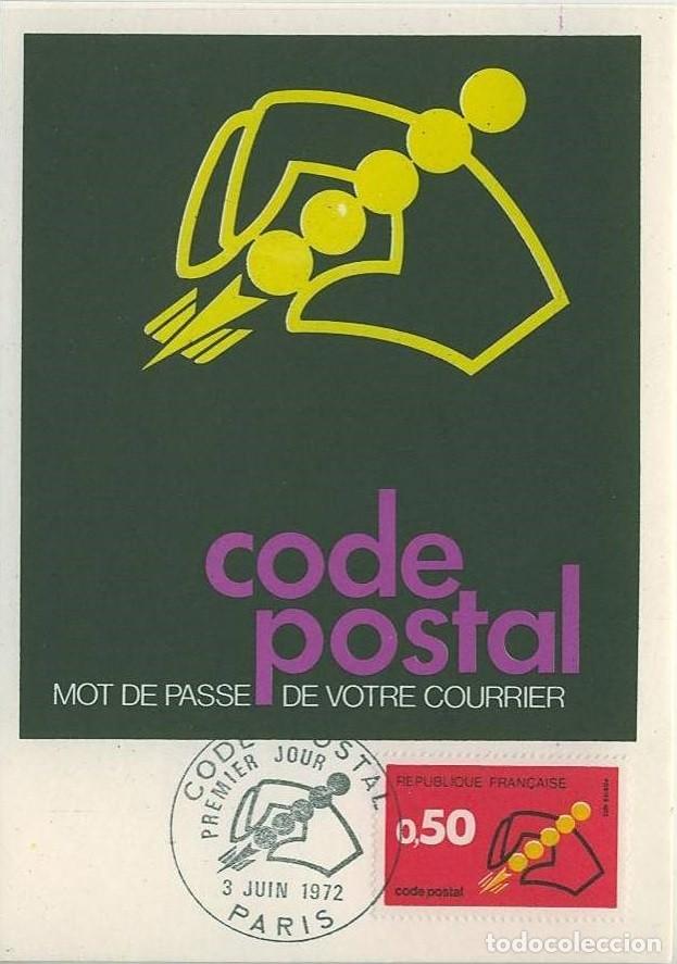 Sellos: FRANCIA 1972 TARJETA MAXIMA MC CODIGO POSTAL - Foto 1