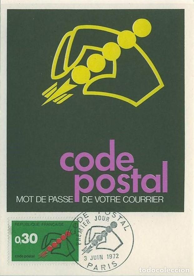 Sellos: FRANCIA 1972 TARJETA MAXIMA MC CODIGO POSTAL - Foto 1