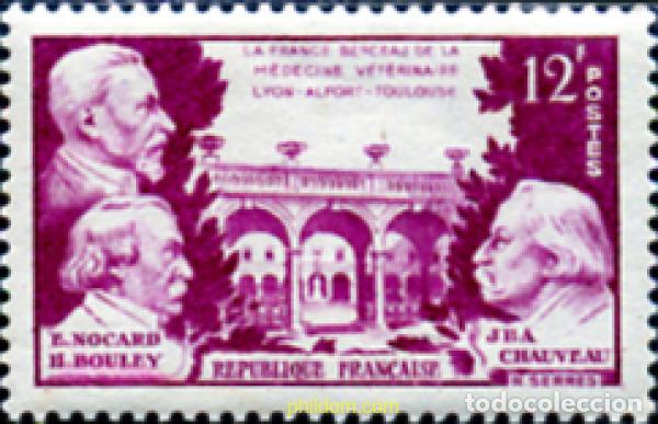 Briefmarken: 352666 HINGED FRANCIA 1951 HOMENAJE A LA MEDICINA VETERINARIA Y A LA MEDICINA MILITAR