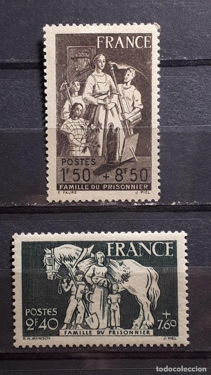 Sellos: FRANCIA. A&Ntilde;O 1943. *. YVERT 585/6 - Foto 1