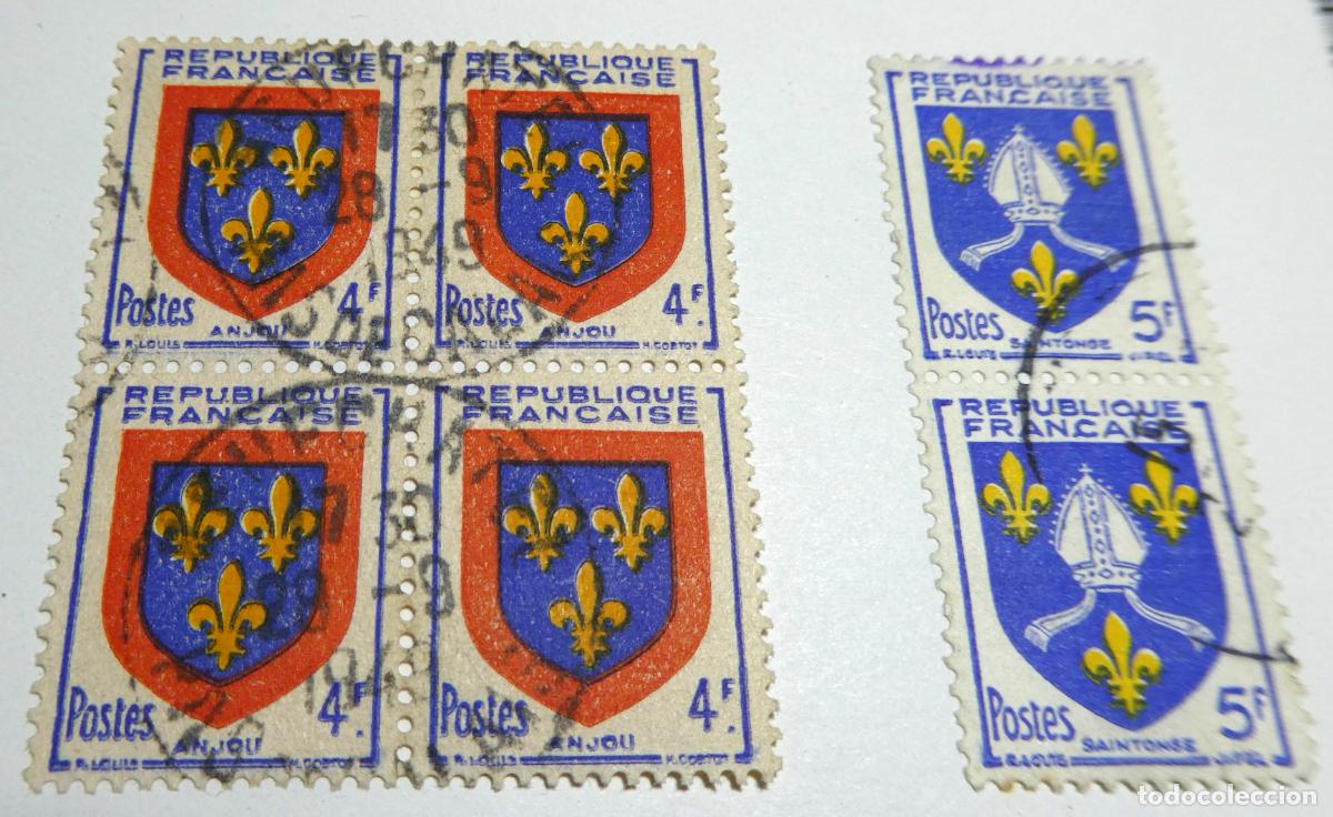 Sellos: Hoja con 55 sellos de Francia - Foto 3