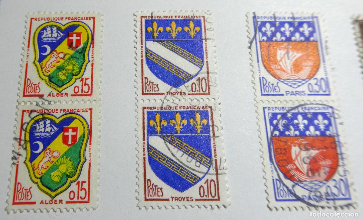 Sellos: Hoja con 55 sellos de Francia - Foto 4