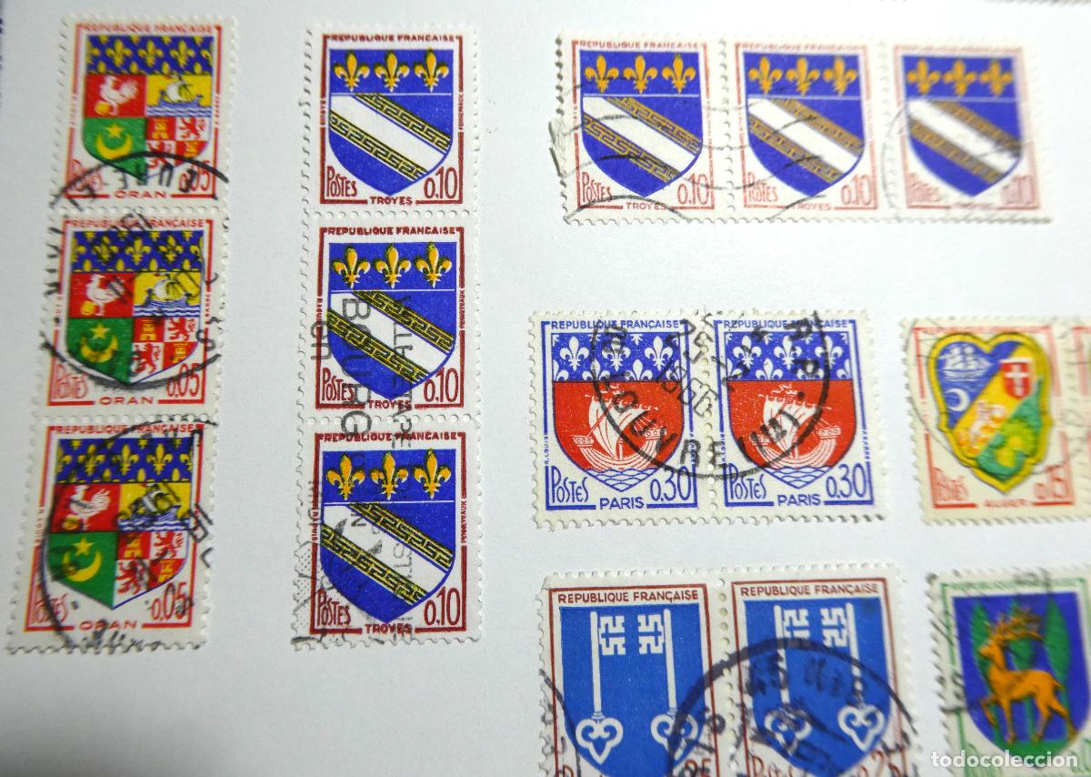 Sellos: Hoja con 55 sellos de Francia - Foto 6