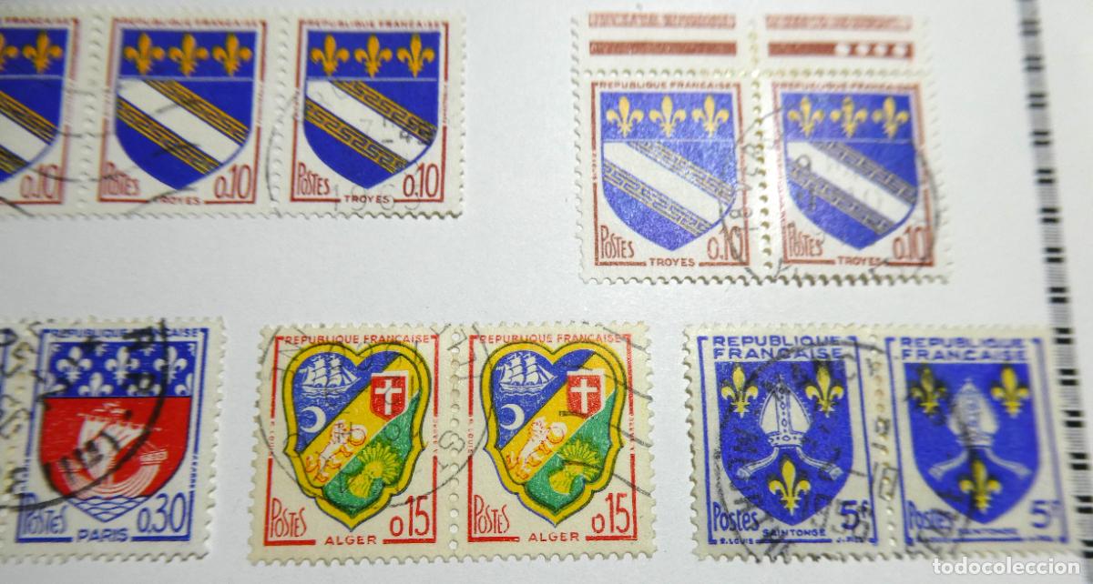 Sellos: Hoja con 55 sellos de Francia - Foto 7
