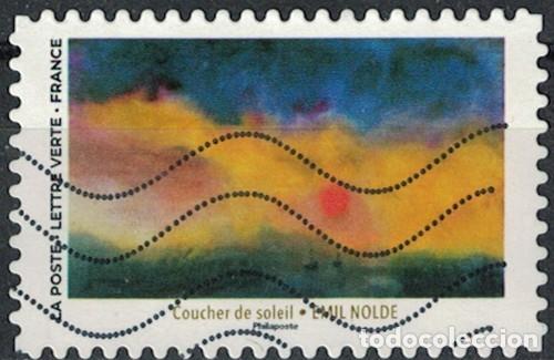Francobolli: Francia 2025 Oblit&eacute;r&eacute; Used Grand Soleil Coucher de soleil Emil Nolde Y&T FR 2525
