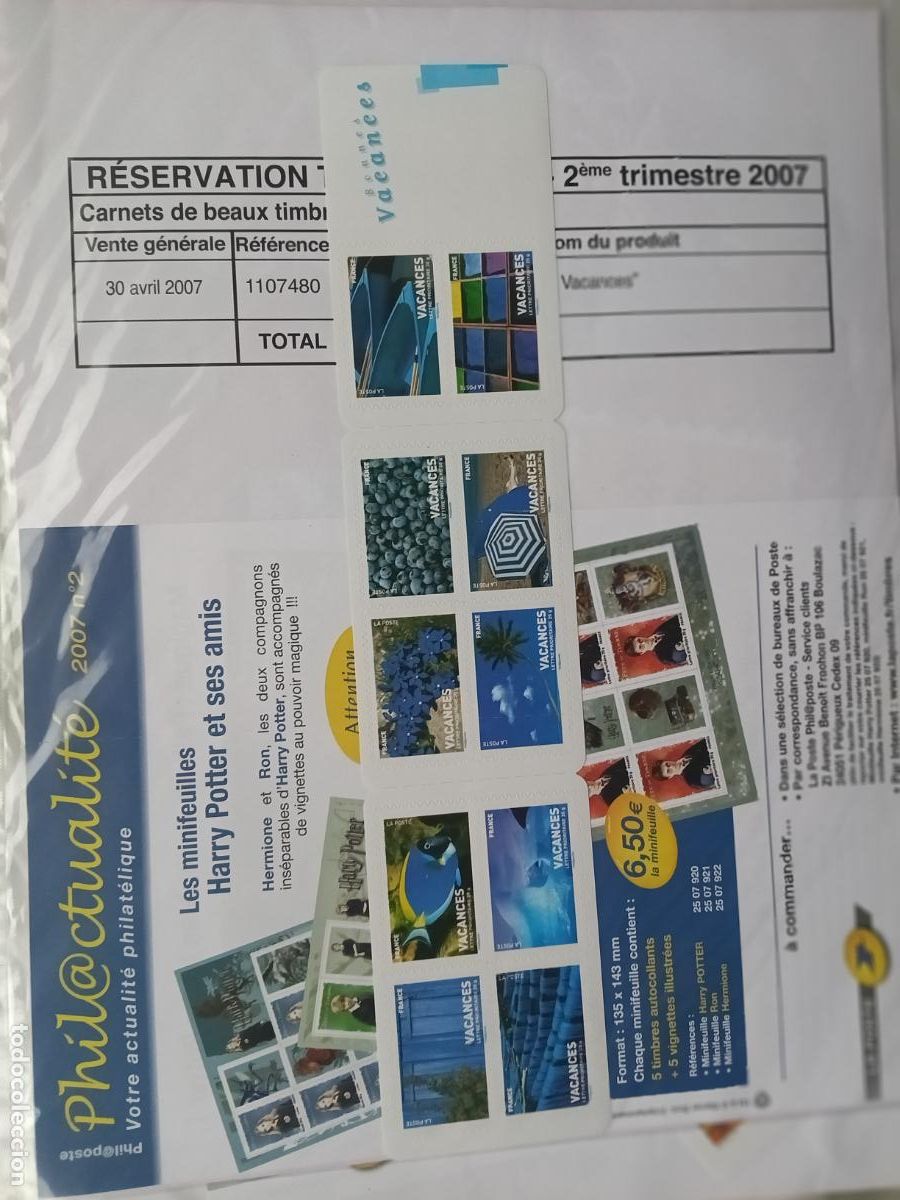 Stamps: Francia. Sellos nuevos precintados, segundo trimestre 2007. Facial 5,40 E