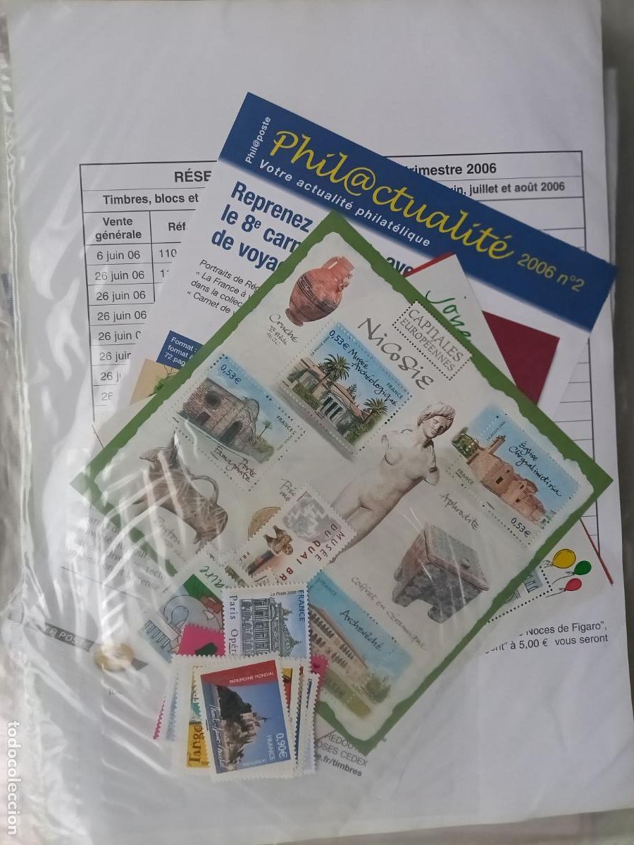 Stamps: Francia. Sellos nuevos precintados La Poste, tercer trimestre 2006. Facial 21,42 E