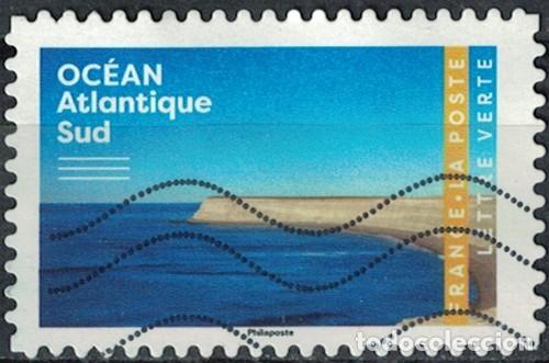 Sellos: France 2025 Oblit&eacute;r&eacute; Used Oc&eacute;ans Oc&eacute;an Atlantique Sud bas du carnet
