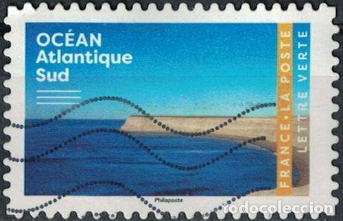 Stamps: France 2025 Oblit&eacute;r&eacute; Used Oc&eacute;ans Oc&eacute;an Atlantique Sud bas du carnet