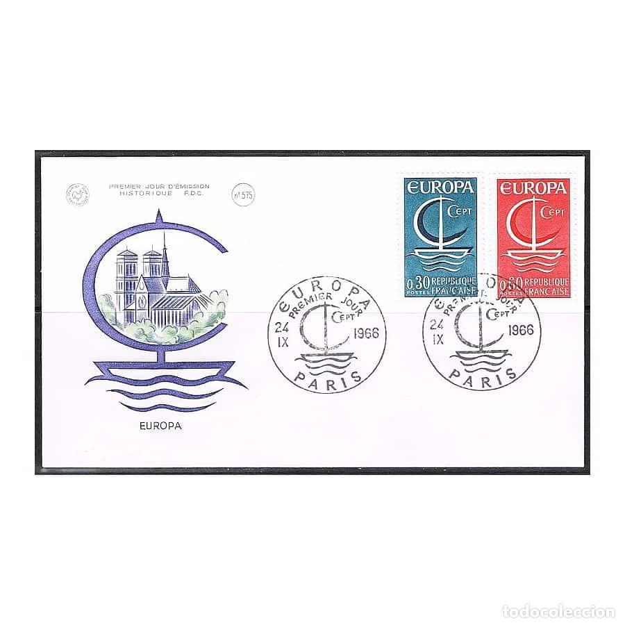 Francobolli: Francia 1966 [FDC] Serie Europa. Barco (N)
