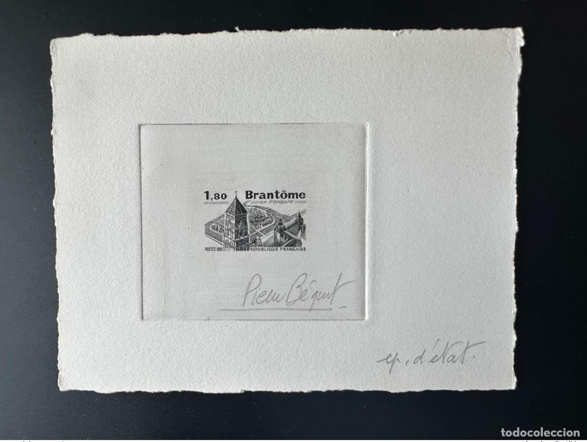 Stamps: Francia 1983 YT 2253 Prueba art&iacute;stica ETAT Proof Brant&ocirc;me en P&eacute;rigord