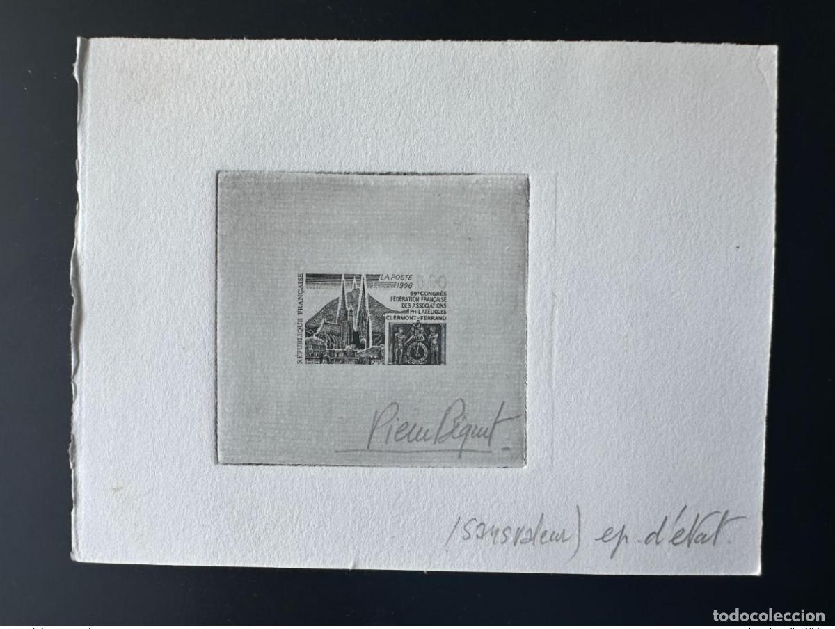 Stamps: Francia 1996 YT 3004 Prueba de artista Congreso ETAT FFAP Clermont-Ferrand (II)