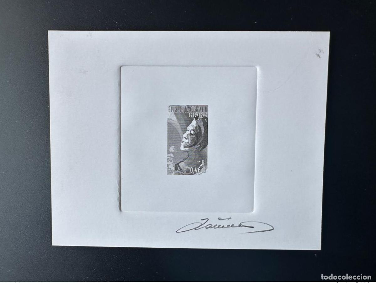 Stamps: Francia 2002 YT 3503 Artist proof STATE Ella Fitzgerald M&uacute;sica de cantante jazz