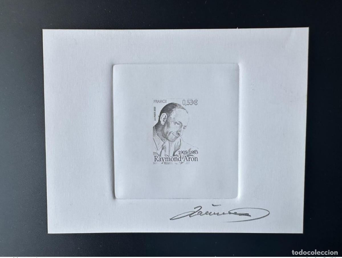 Stamps: Francia 2005 YT 3837 Prueba art&iacute;stica ETAT STATE Raymon Aron fil&oacute;sofo soci&oacute;logo