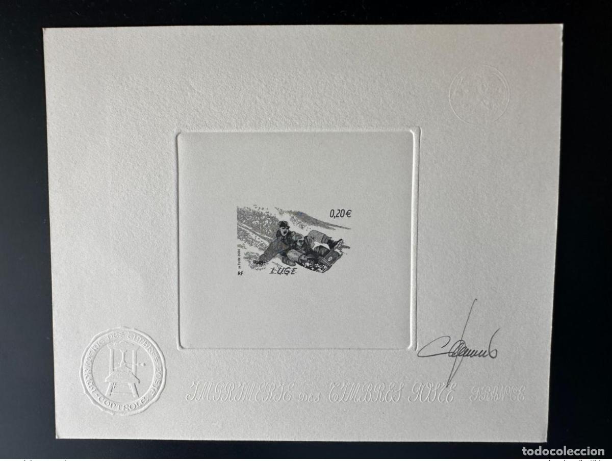 Francobolli: Francia 2004 YT 3695 Proof Artist Luge Schlitten sled Youth series