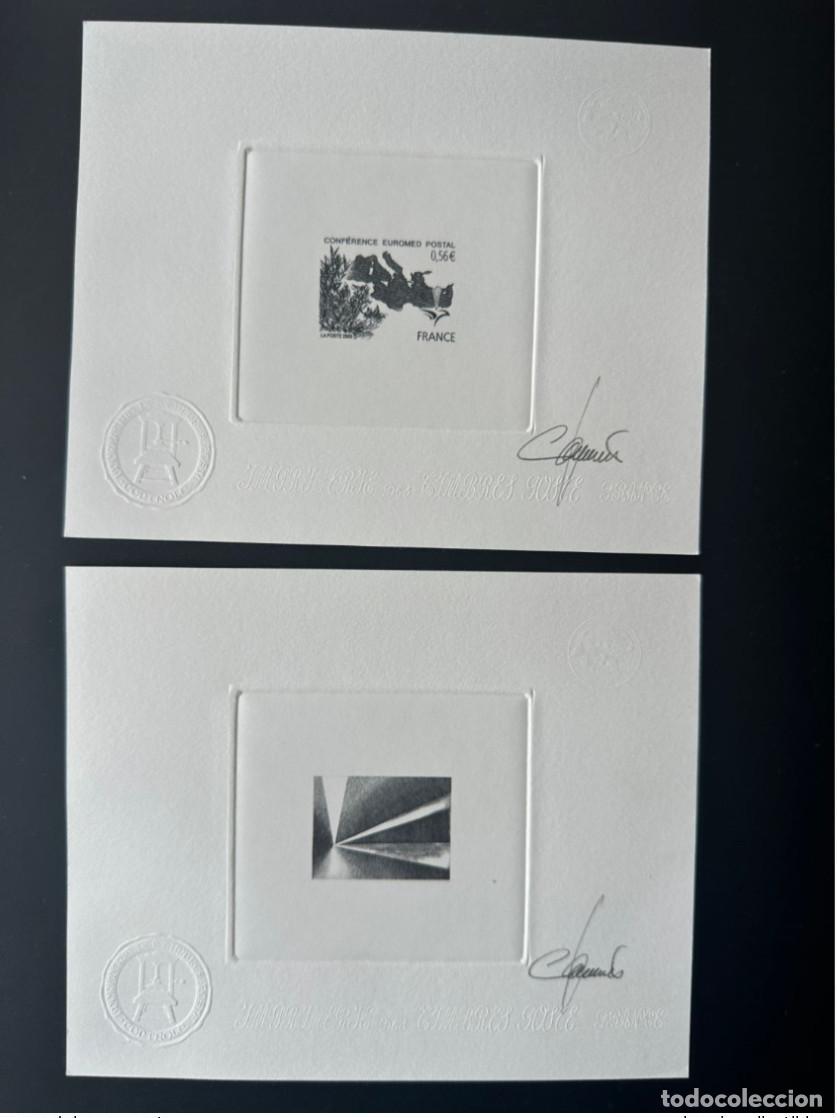 Francobolli: Francia 2009 YT 4422 Prueba art&iacute;stica Euromed Postal edici&oacute;n conjunta black noir
