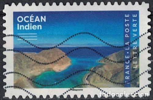 Stamps: France 2025 Oblit&eacute;r&eacute; Used Oc&eacute;ans Oc&eacute;an Indien volet droit du carnet bas