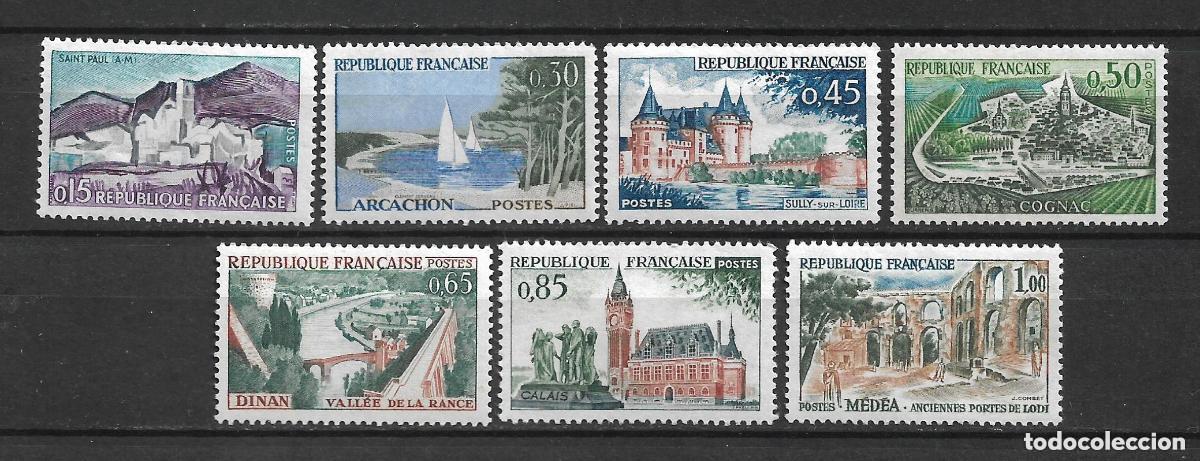 Sellos: francia 1961 scott 1007-1013 ** mnh 8&euro; - 6/1