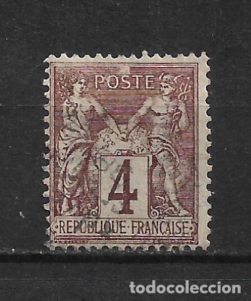Sellos: francia 1877 scott 90 usado 1.90&euro; - 1/6
