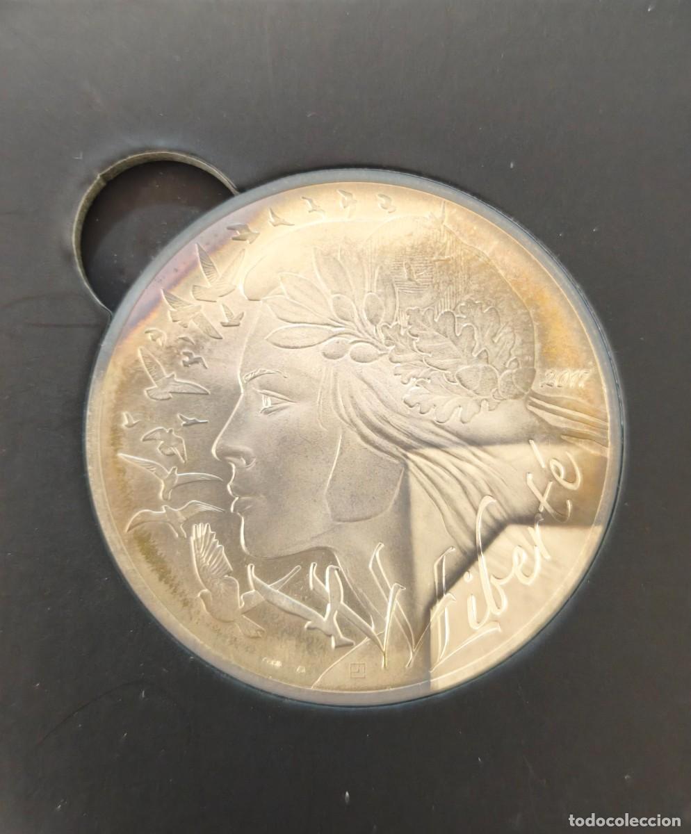 Sellos: FRANCIA. A&Ntilde;O 1917. 100 EUROS PLATA MARIANNE. PESO 50 GR