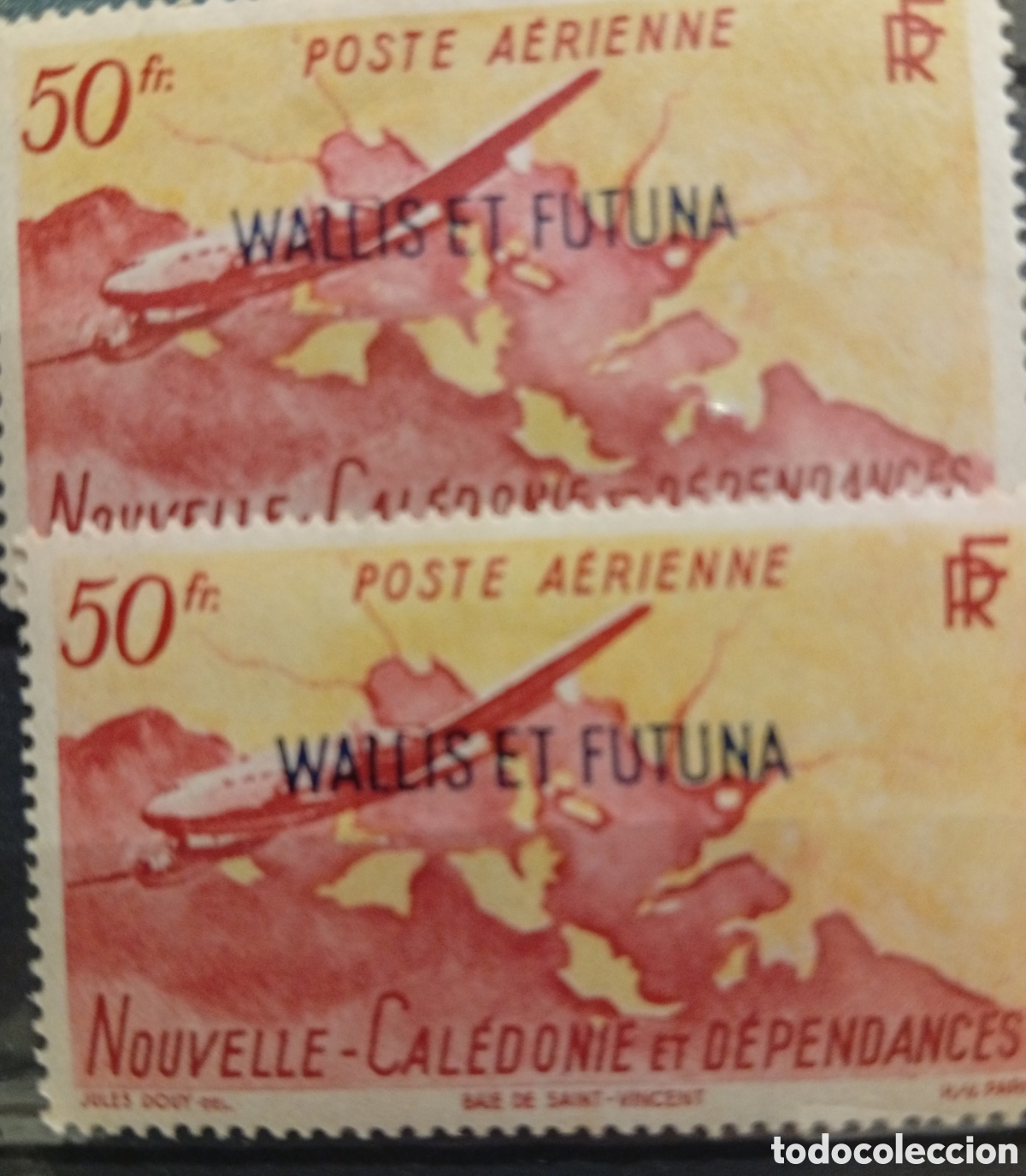 Sellos: Excolonia francesa Sellos Francia Wallis y Fortuna poste arienne stamp Sello de correos