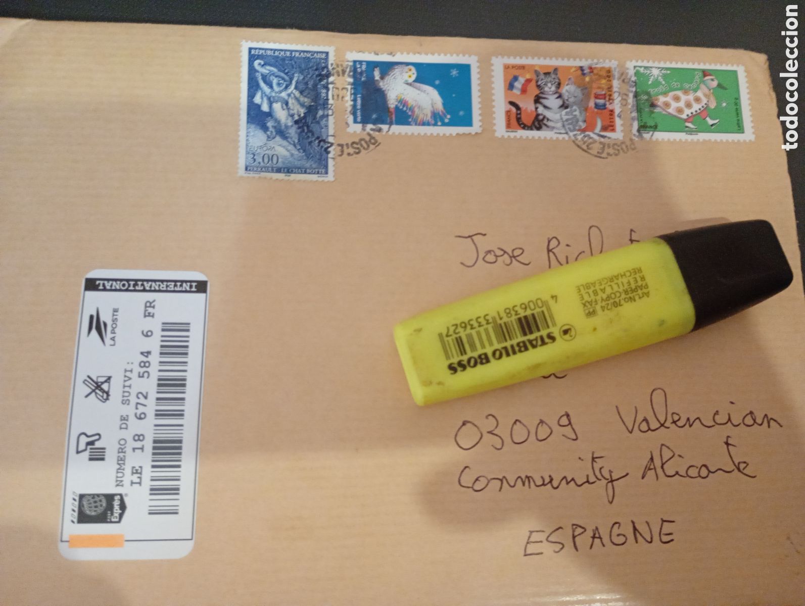 Sellos: Sobre franqueado Francia