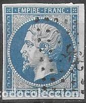 Sellos: SELLO USADO DE FRANCIA 1860, YT 14B