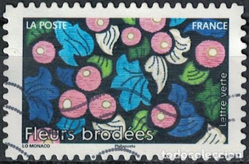 Selos: Francia 2025 Oblit&eacute;r&eacute; Used Neuvi&egrave;mes Fleurs Brod&eacute;es Y&T FR 2584