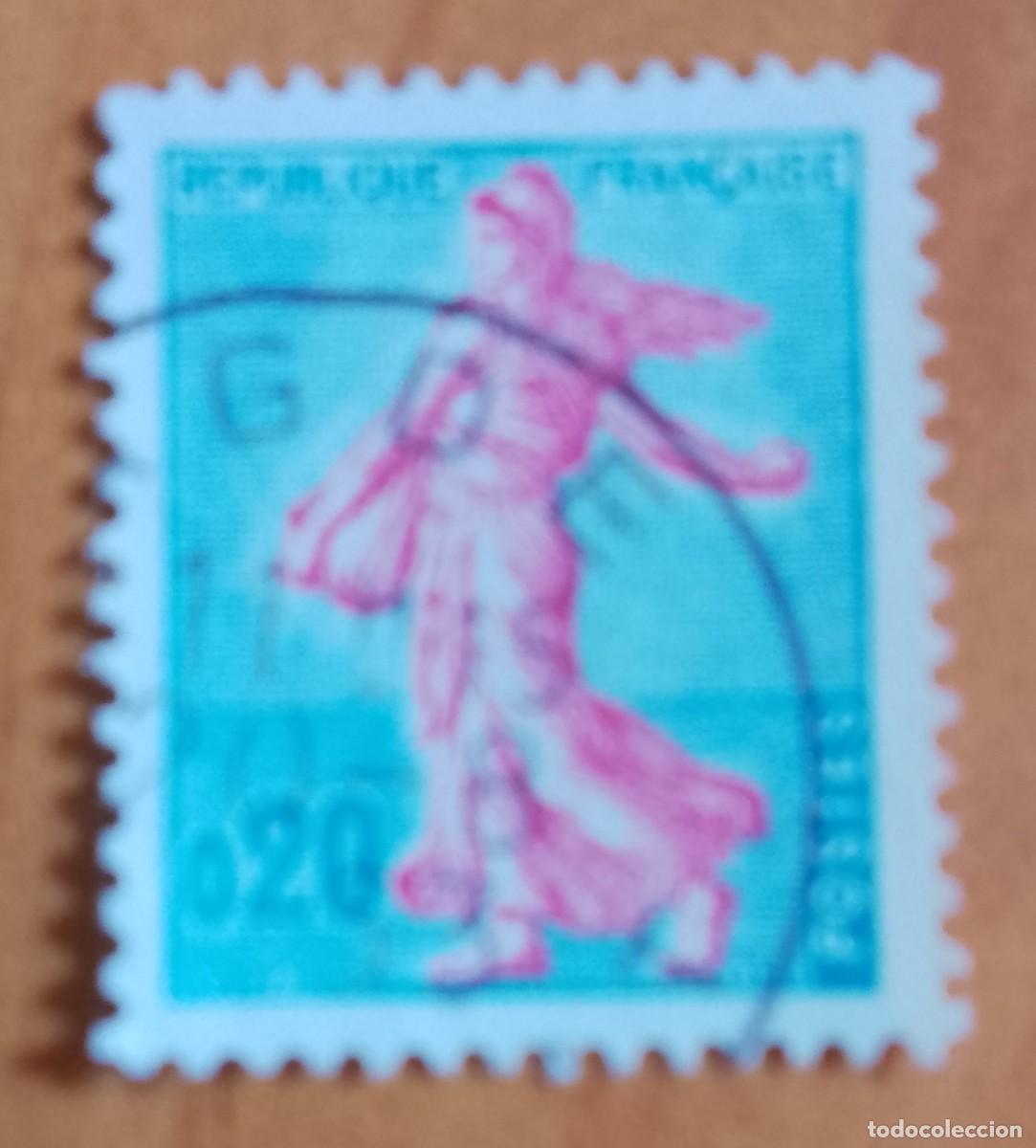 Sellos: FRANCIA - V/F 0,20 - A&Ntilde;O 1960 - LA SEMBRADORA