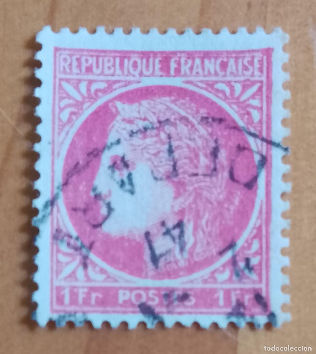 Sellos: FRANCIA - V/F 1 FR - A&Ntilde;O 1945 - DIOSA CERES