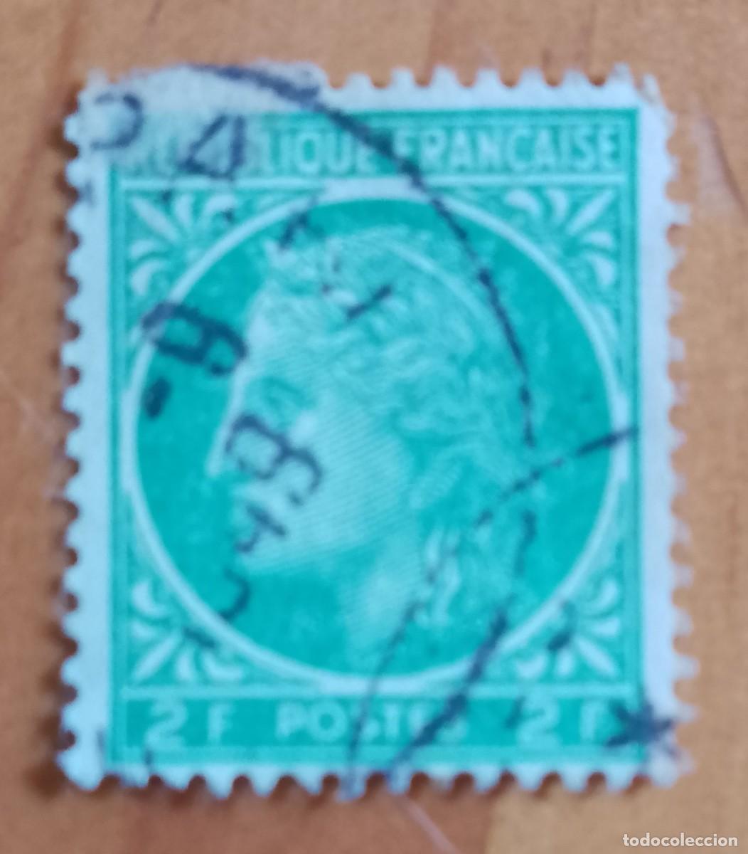 Sellos: FRANCIA - V/F 2 FR - A&Ntilde;O 1945 - DIOSA CERES