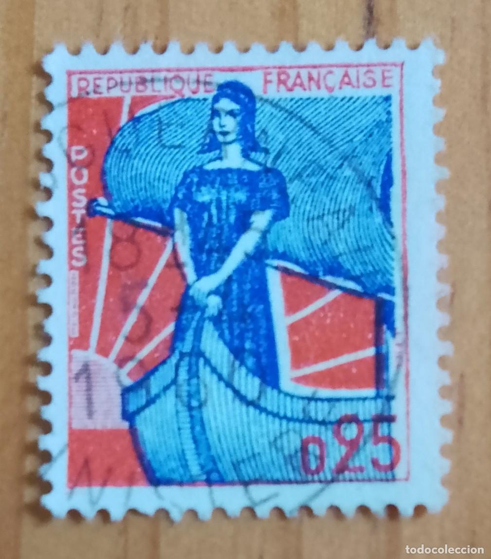 Sellos: FRANCIA - V/F 0,25 - LA ARIANNE EN BARCA