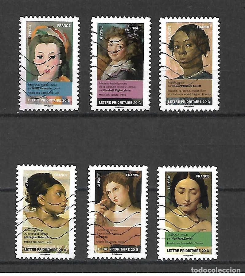 Sellos: MUJERES FAMOSAS en la pintura., Francia. sellos a&ntilde;o 2012