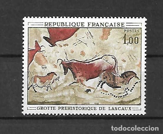 Sellos: Gruta de Lascaux: pintura rupestre, Francia. sello a&ntilde;o 1968