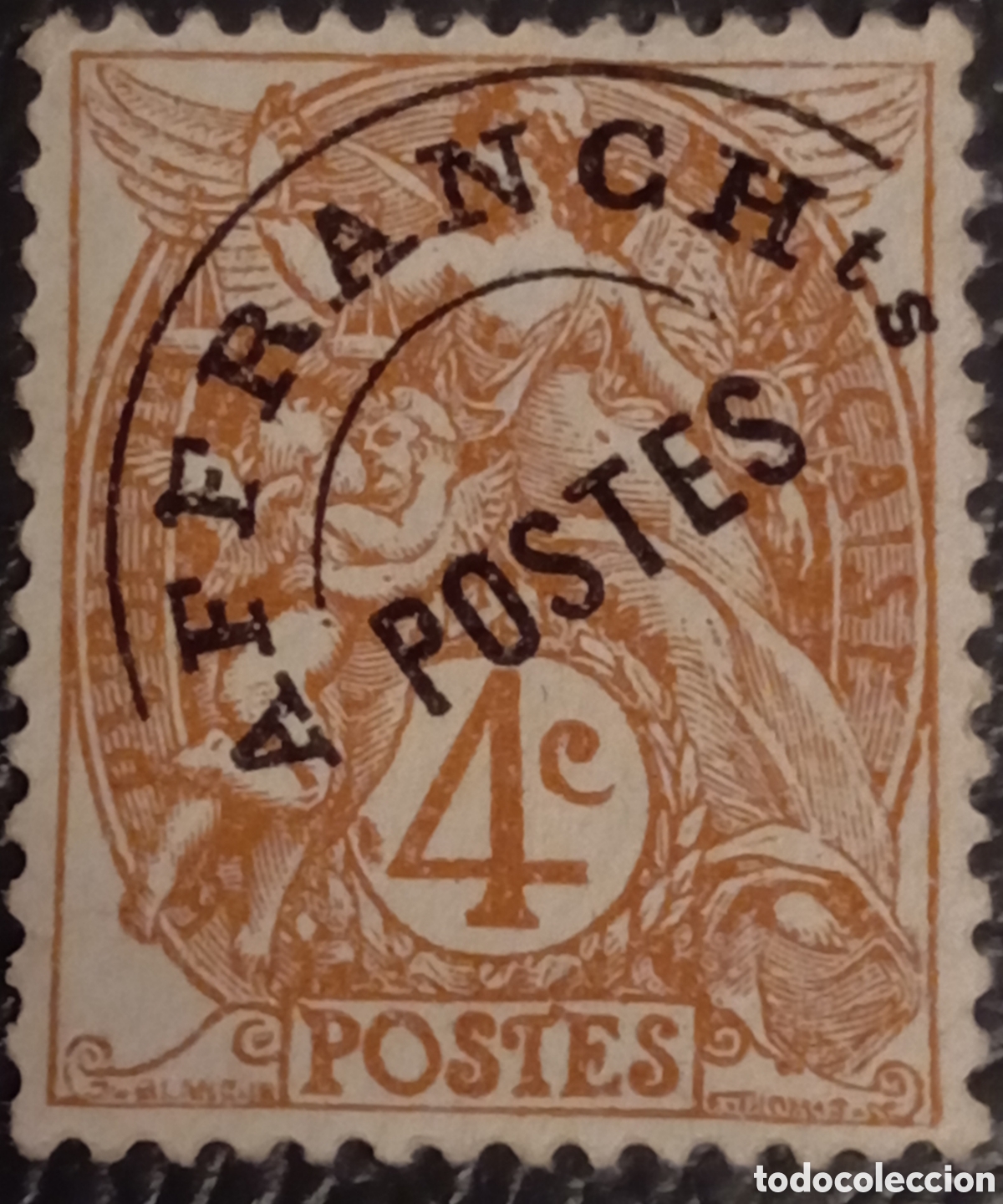 Sellos: Sello Francia 1920 - Preobliterado Type Blanc 4c Marr&oacute;n - Yvert 40 MH