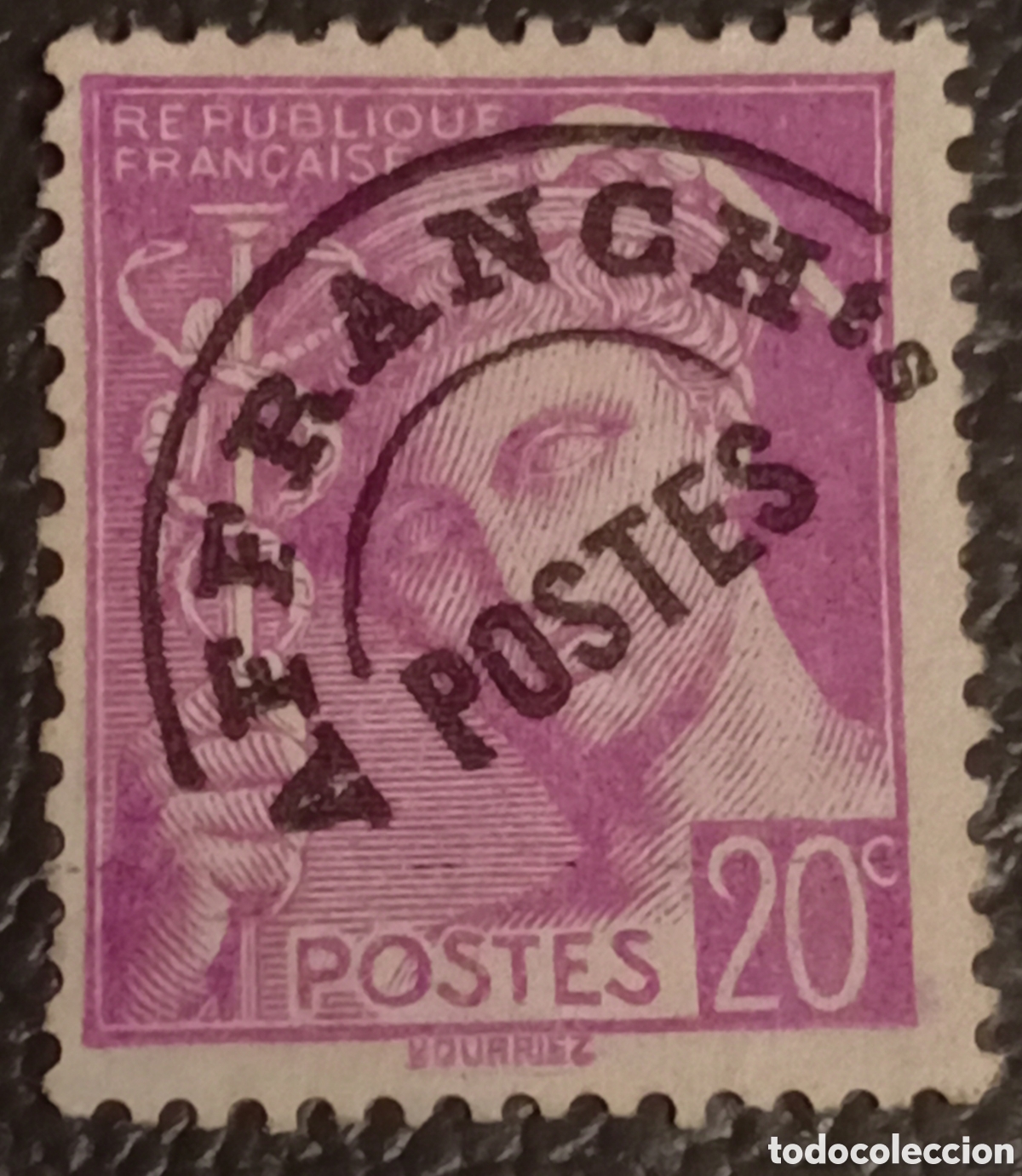 Sellos: Francia 1938 - Sello Preobliterado Mercurio 20c - Yvert 78 MH