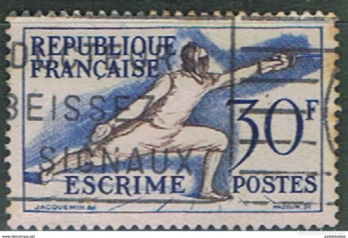 Sellos: FRANCIA // YVERT 962 // 1953 ... USADO - ESGRIMA