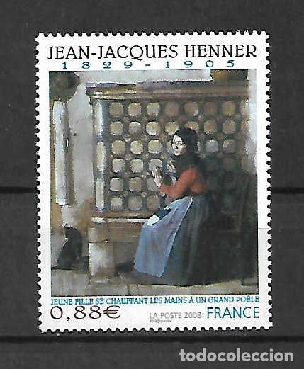 Sellos: HENNER, J.J. (1829-1905), pintor . Francia . sello a&ntilde;o 2008 Yvert 3,00 &euro;