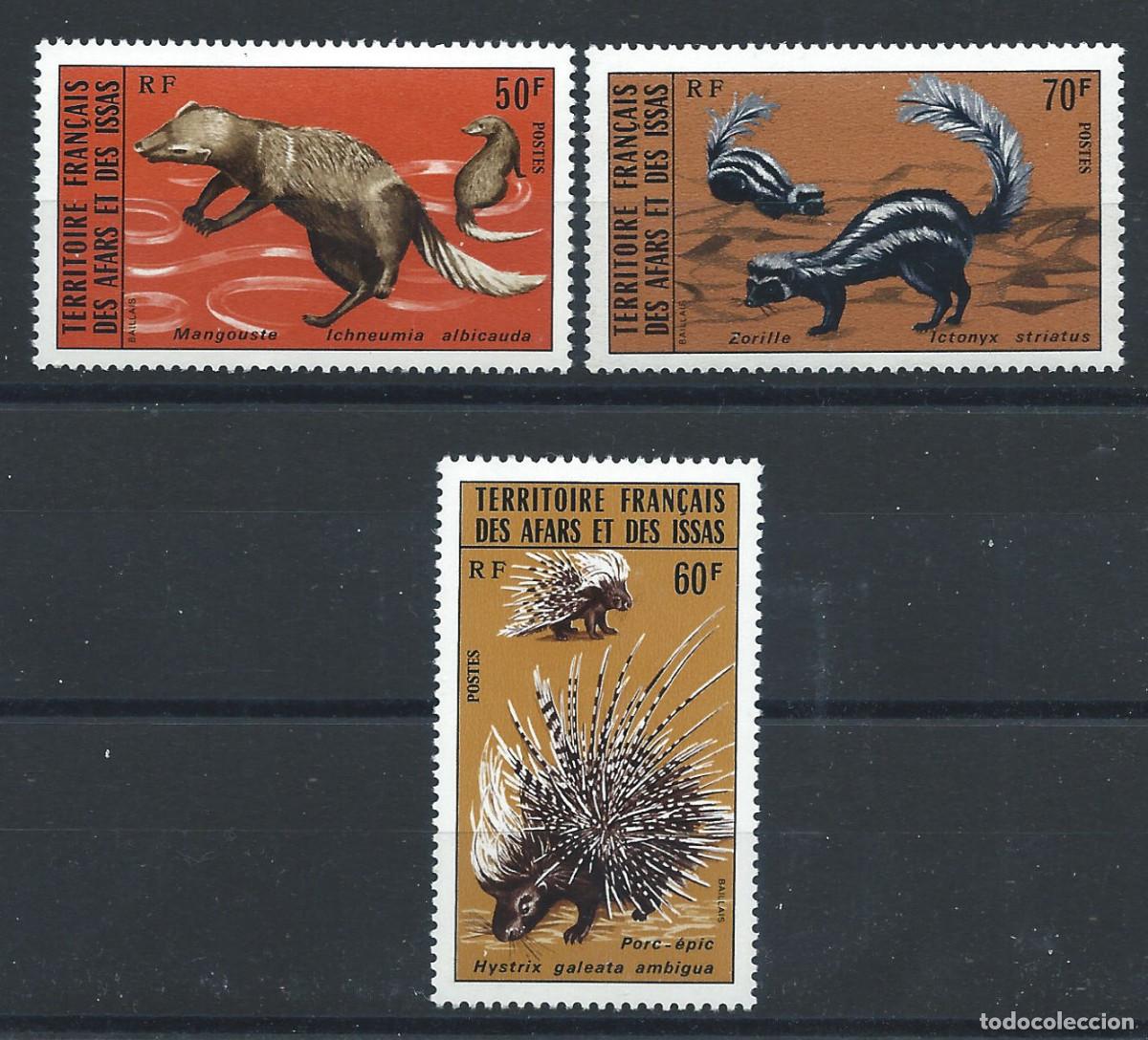 Sellos: Afars et des Issas N&deg;397/99** (MNH) 1975 - Faune &rdquo;Animaux&rdquo;