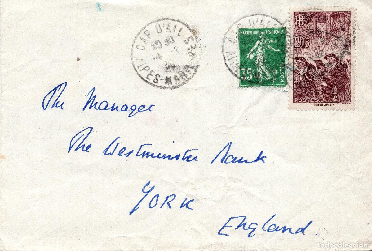 Sellos: FRANCIA 1937 CARTA MICHEL DE 364-411