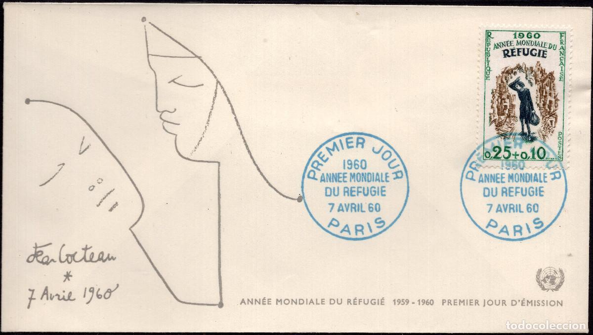 Sellos: FRANCIA 1960 CARTA FDC MICHEL DE 1253