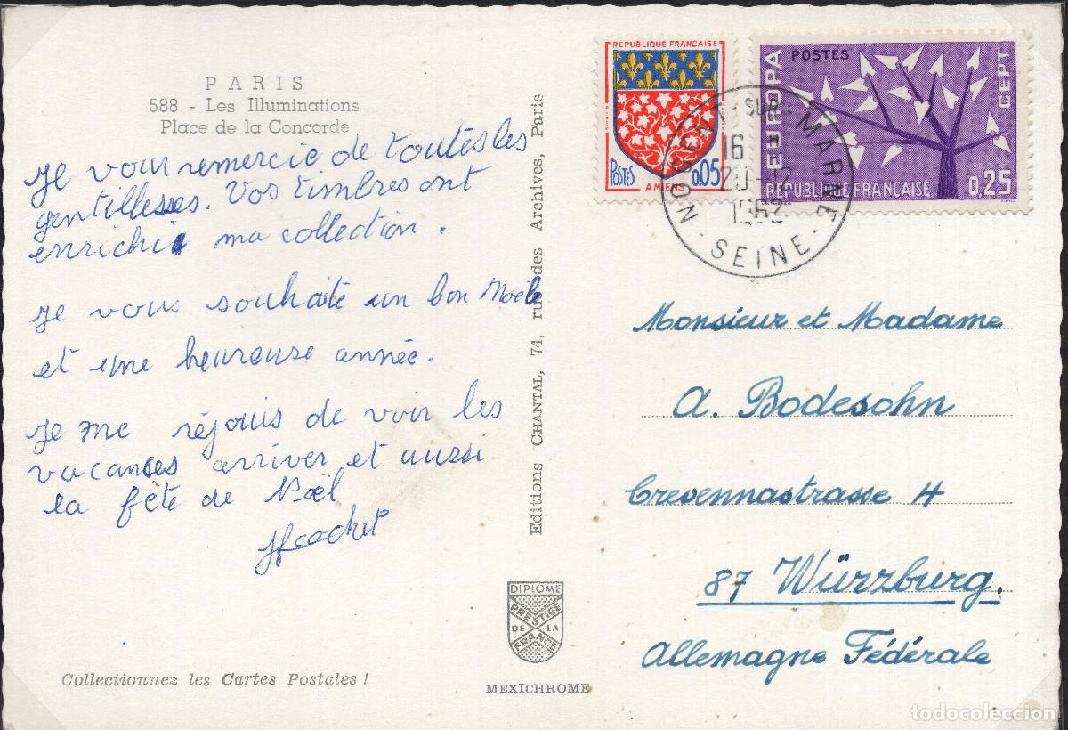 Sellos: FRANCIA 1962 CARTA FDC MICHEL DE 1406-1411
