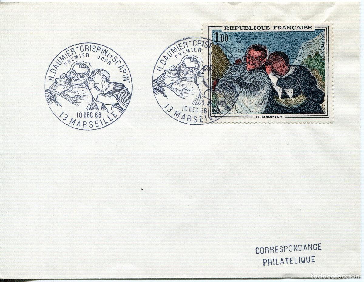 Sellos: FRANCIA 1966 CARTA FDC MICHEL DE 1494